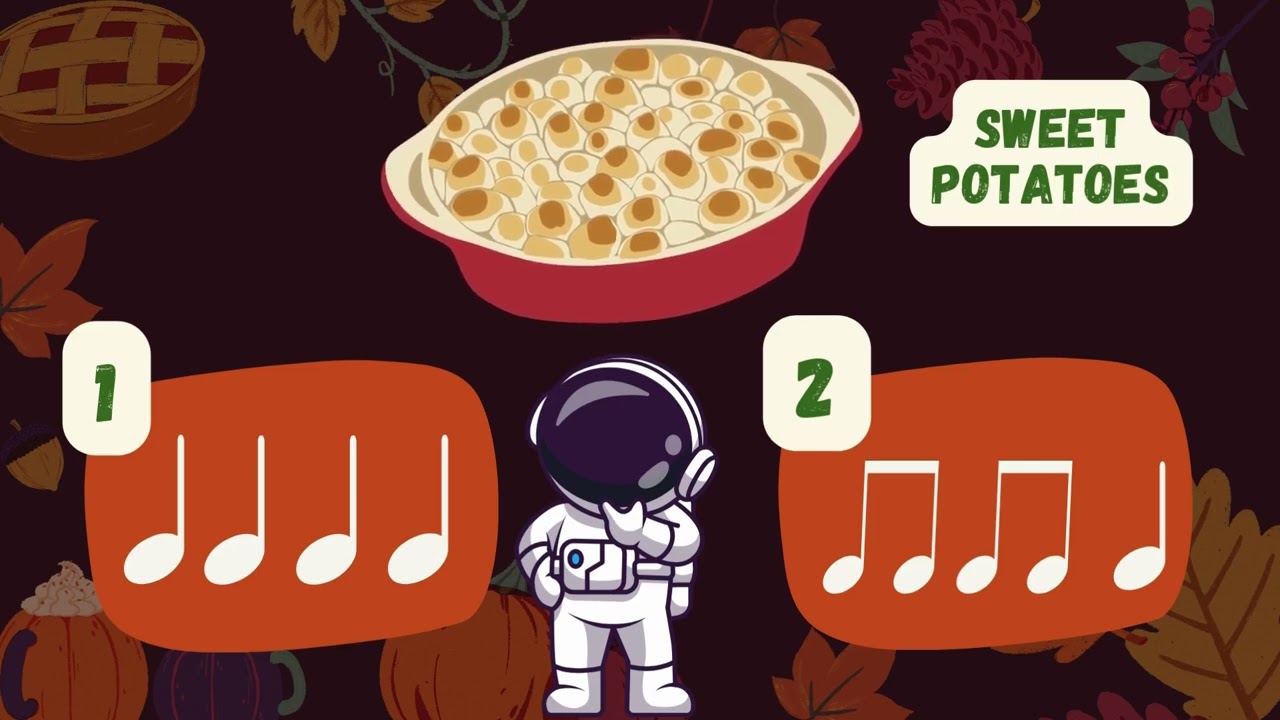 Thanksgiving Rhythm Matching Game Thanksgiving Food Elementary Music Activity The Music Magpie