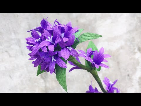ABC TV | How To Make Campanula Glomerata Paper Flower From Crepe Paper - Craft Tutorial