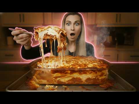 I Made a 13.5 Pound Homemade Lasagna with Fresh Pasta Sheets (Ultra Cheesy!)