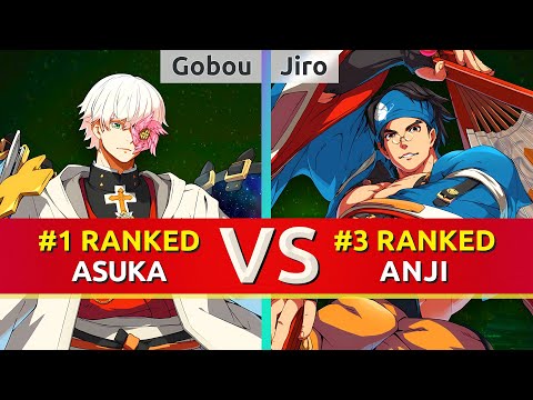 GGST ▰ Gobou (#1 Ranked Asuka) vs Jiro (#3 Ranked Anji). High Level Gameplay