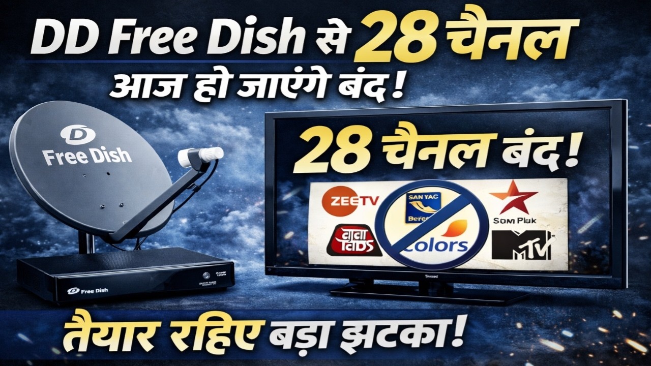 DD Free Dish Shock 😱 28 चैनल आज बंद | Full List + Reason | DishNews