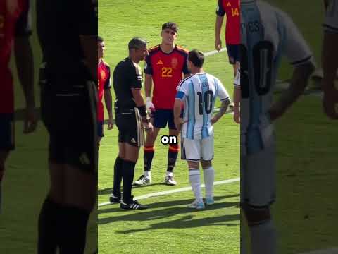 Messi's little tricks😅#football #soccer #worldcup #messi #spain #argentina #fifa #uefa