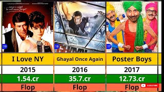 Sunny Deol All Hit and Flop Movies list / Gader 2 / jatt / Border 2 #sunnydeol
