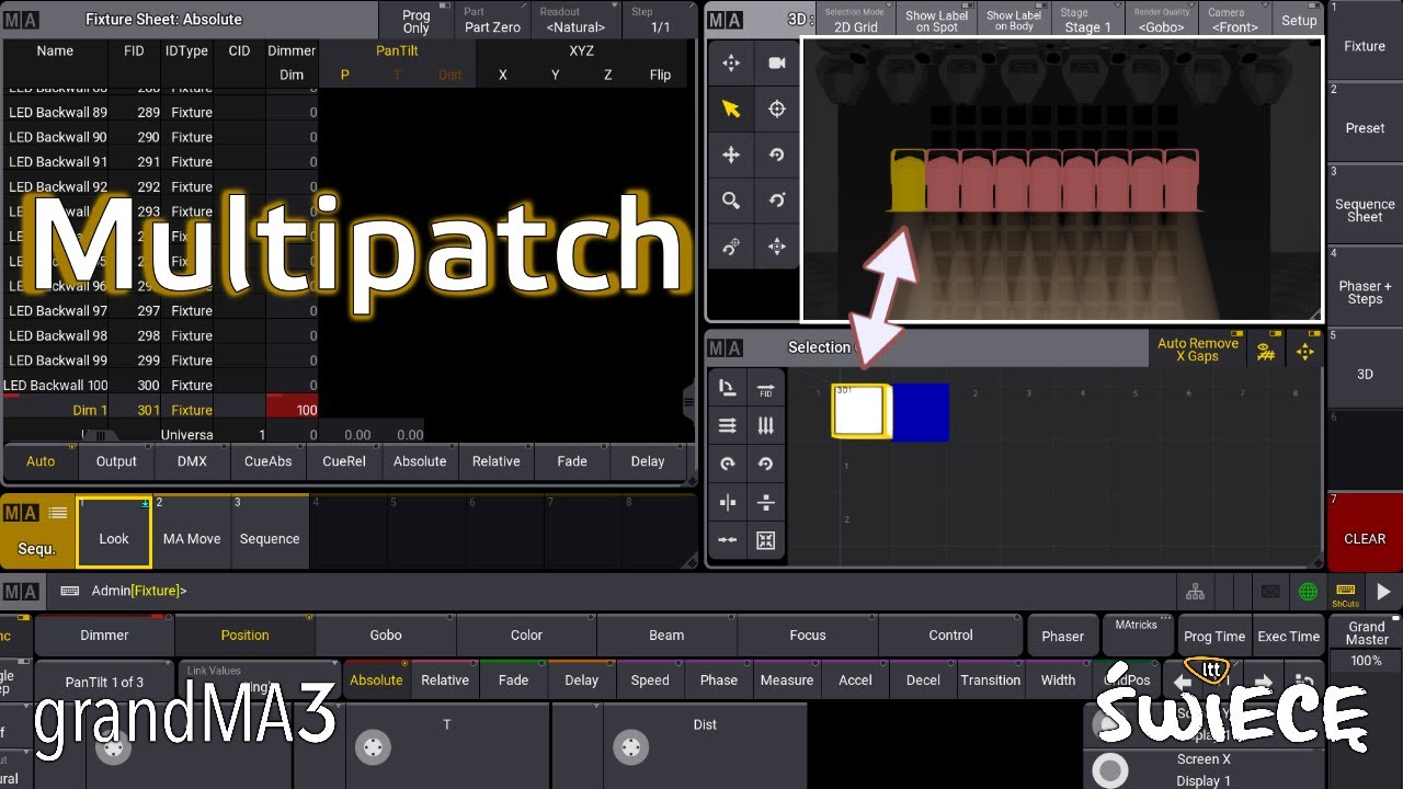 grandMA3 v1.8 | Multipatch