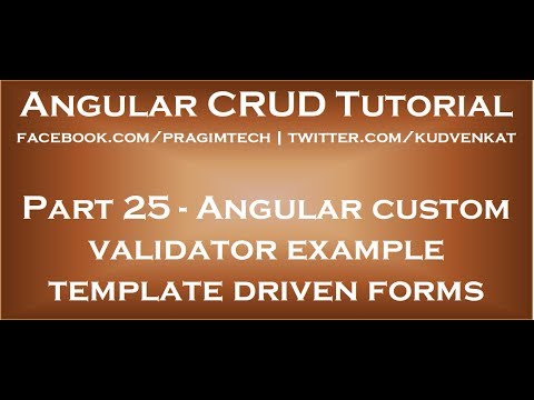 Angular custom validator example template driven forms