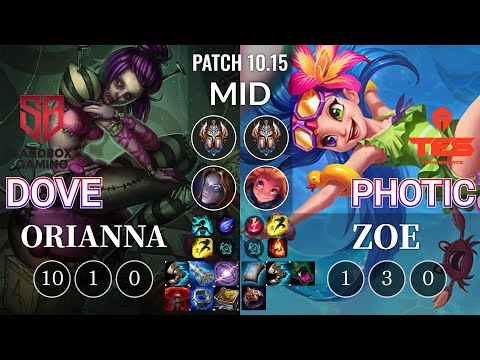 SB Dove Orianna vs TES Photic Zoe Mid - KR Patch 10.15