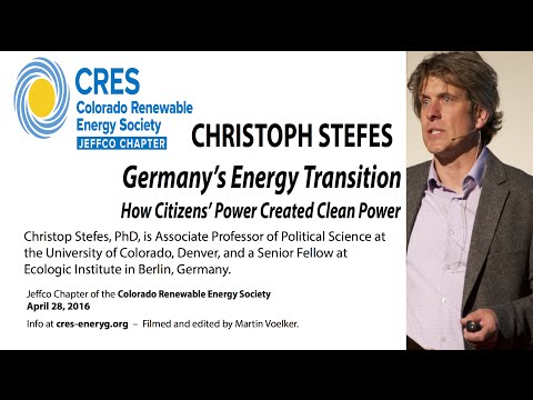 Germany's Energy Transition (Christoph Stefes - 4/28/16)