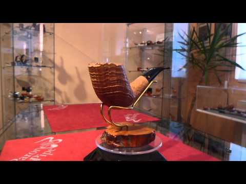 Pipa radica half bent sabbiata naturale - www.paronellipipe.it