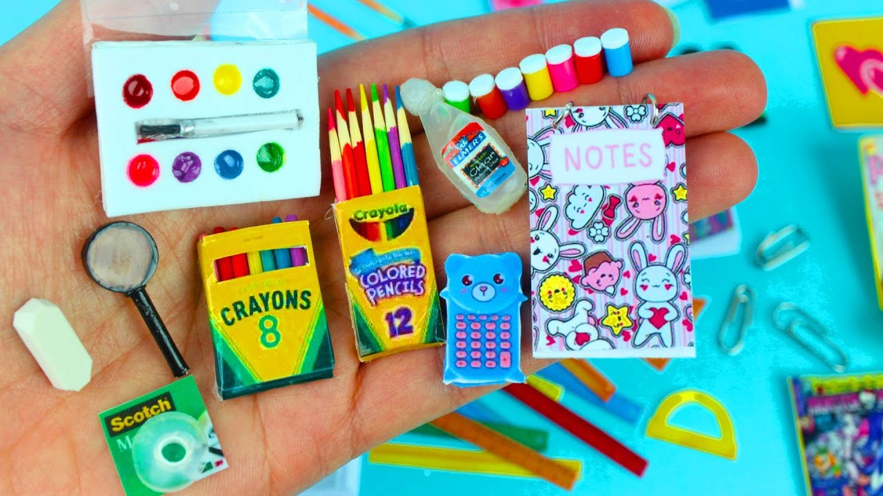 15 DIY Miniature School Supplies for you Barbie Dollhouse ...