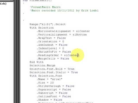 Excel VBA Tutorial Part 2