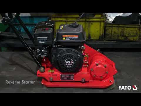 Трамбівка вібраційна бензинова YATO двиг- 6,5 к.с. 5600 колив/хв, хід- 41 см/с, глиб. ущільн- 25 см