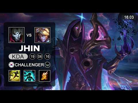 Jhin vs Ezreal ADC - KR Challenger - Patch 16.3 Season 16