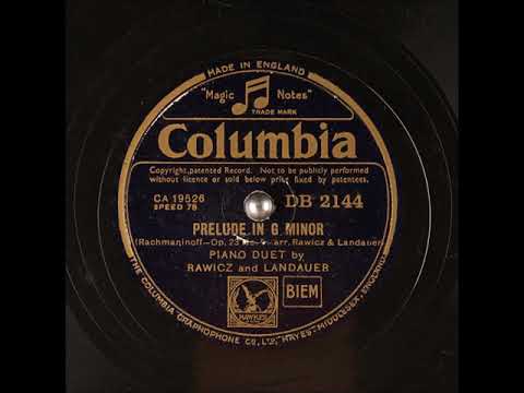 Duo Rawicz & Landauer play Rachmaninoff's Prelude in G minor Op. 23 No. 5 (1944)