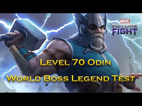 Tier 3 Level 70 Odin New Uniform Test In World Boss Legend - Marvel Future Fight