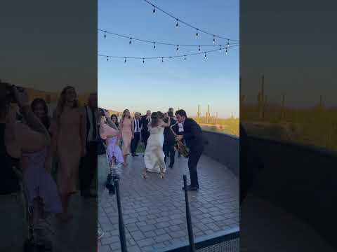 This sax player is killing it! #wedding #saxophone #dj