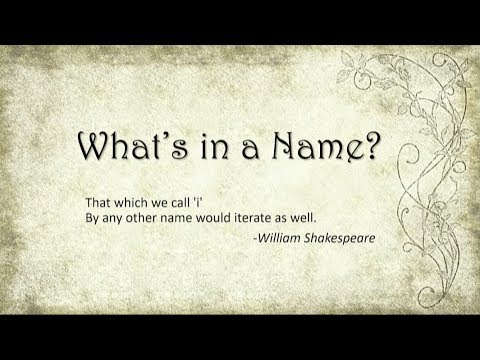 Lightning Talks - What's in a name? - Meg Gotshall