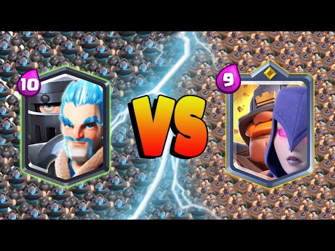 MEGA KNIGHT + ICE WIZARD Vs MIGHTY MINER + WITCH - Clash Royale Battle #398