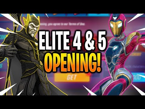 *NEW* 6x ELITE 4 & ELITE 5 RED STAR OPENING! - MARVEL Strike Force - MSF