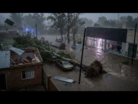 😱 100 km/h Winds Smash Santa Rosa, Argentina – Shocking Storm Damage !