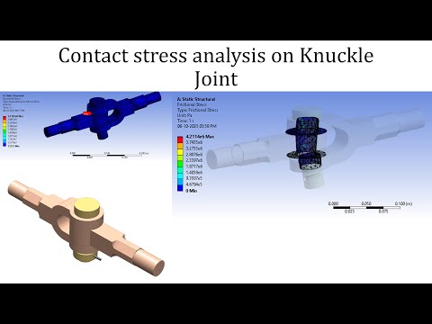 Contact stress analysis on Knuckle Joint | ANSYS workbench tutorials for beginners