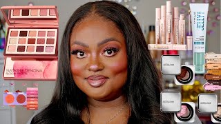 Trying NEW VIRAL Makeup! Natasha Denona Bloom Palette, Urban Decay Face Bond blushes  & More!