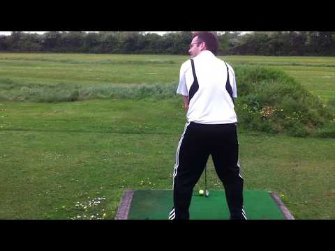 Bro nick hitting a lucky golf shot