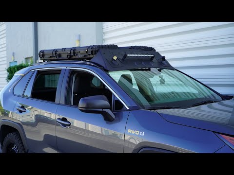DIY roof rack air dam for cargo boxes made at home super cheap