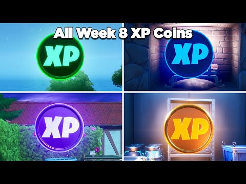 Fortnite All Week 8 XP Coins Location Guide (Gold, Purple, Blue & Green) -  Chapter 2 Season 3