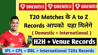 Best Website for Research for T20 Matches for Dream11 | Best Website for Dream11 |