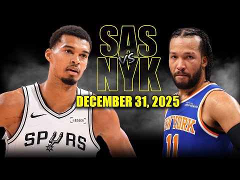 San Antonio Spurs vs New York Knicks Full Game Highlights – December 31, 2025 | NBA Season