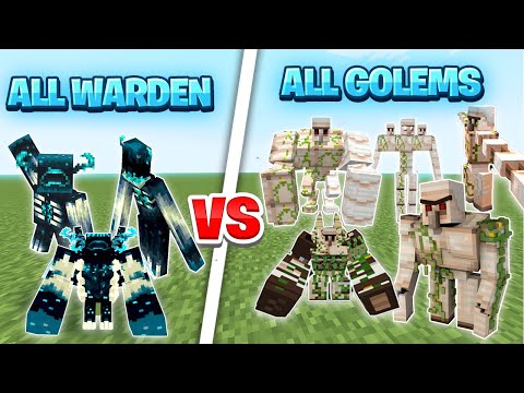 All golem Vs All Warden in Minecraft  - Warden vs All  Iron Golems -  Mutant Iron Golems vs  Warden