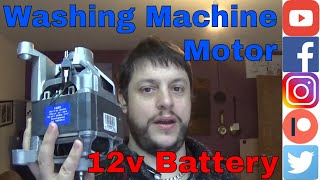 How to run a washing machine (universal) motor off a 12v battery