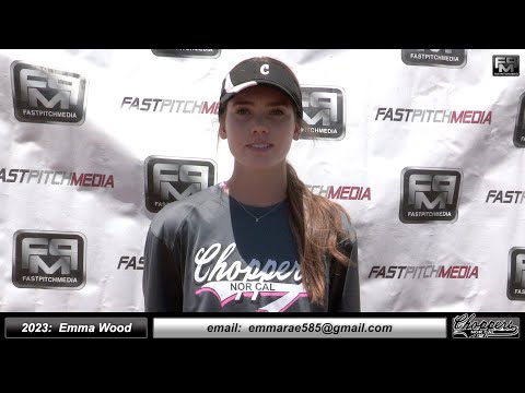 2023 Emma Wood 3.5 GPA Athletic Outfielder Softball Skills Video Norcal Choppers 18 Gold Kiko/Stone
