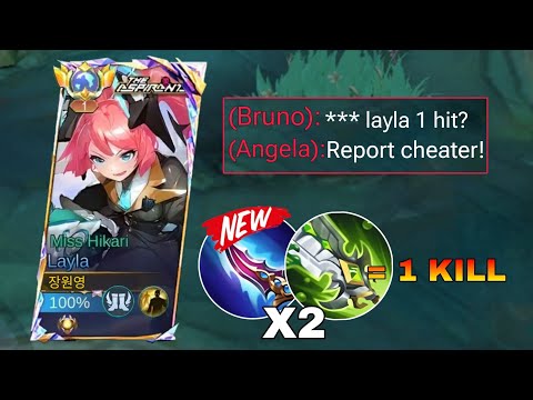 TOP GLOBAL LAYLA FULL CRITICAL CRAZY 1 HIT BEST BUILD 2025! 💀 (100% BROKEN) - MLBB