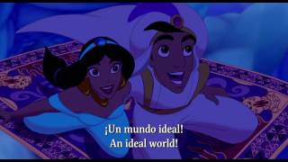 Aladdin &quot;A whole new world&quot; Castilian Spanish w/English Subs
