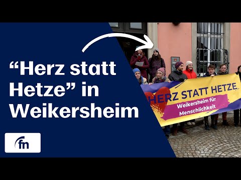 "Herz statt Hetze" - Kundgebung für Demokratie in Weikersheim