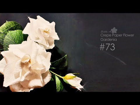 Crepe paper flower "Gardenia" making tutorial n.73 | DIY | Healing