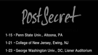 New Trailer for Frank Warren's PostSecret 2009 Event Tour.