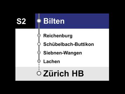 ZVV/SBB Ansagen • S2 Ziegelbrücke – Zürich HB (+SBB Infoansage in Thalwil)