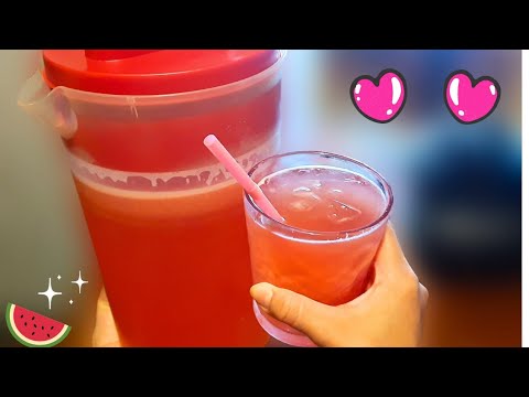 Como hacer agua fresca de sandia 🍉 #receta #recetafacil #aguafresca #recetasfaciles