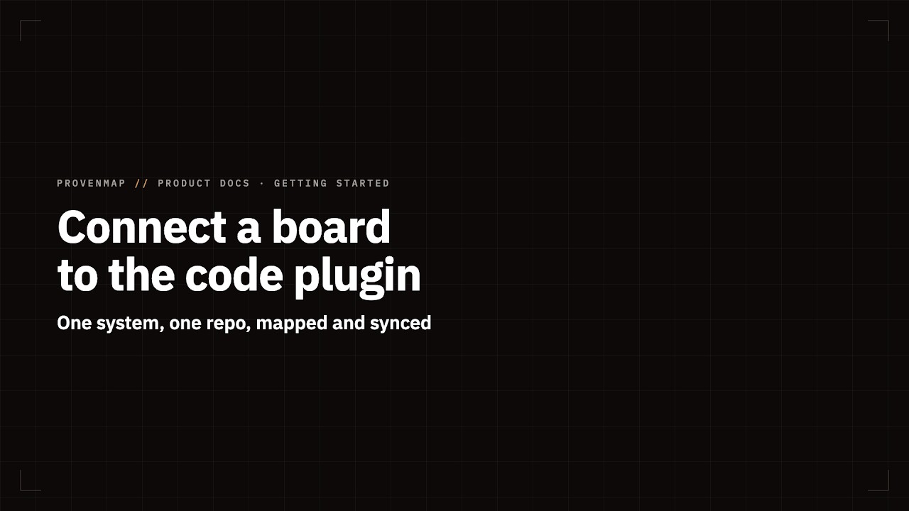The code plugin connecting a repository to a ProvenMap board