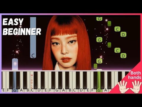 Intro : JANE with FKJ - Jennie | EASY BEGINNER PIANO TUTORIAL
