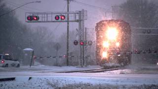 preview picture of video 'BC Rail in the snow'