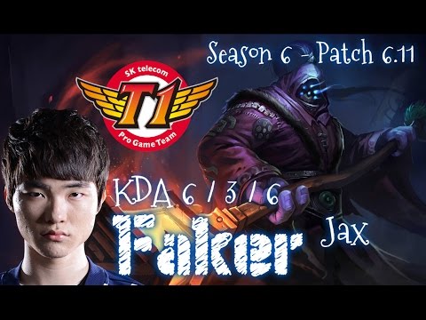 SKT T1 Faker JAX Top vs Lissandra - Patch 6.11 KR | League of Legends