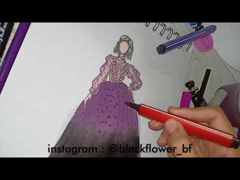 T U T O R I A L | How to Color a Shining Dress -  By : BLACK FLOWER 🌺