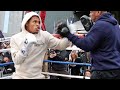 DEVIN HANEY LOOKING RAZOR SHARP IN FINAL WORKOUT FOR GEORGE KAMBOSOS JR  - FULL WORKOUT
