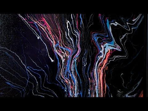 (408) ACRYLIC POURING - New Technique?? I love lines so...Check it Out! FLUID ART