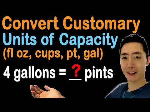 How to Convert Units of Capacity (fl oz, c, pt, qt, gal)