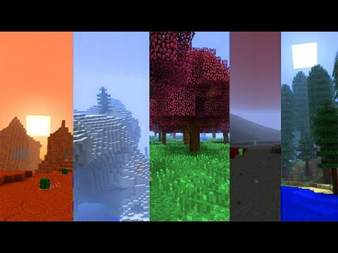 Minecraft beautiful biome with shader  #shorts