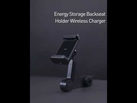 Baseus Energy Automobilinis telefono laikiklis su belaidžiu įkrovimu - Juodas video